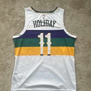 Pelicans #11 Jrue Holiday City Edition Jersey – White